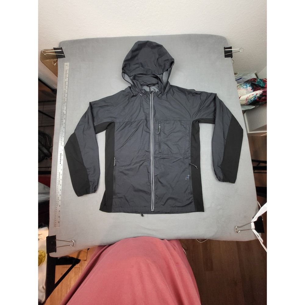 Proof Hooded Windbreaker Jacket Womens Medium Gray Black‎ Performance Outdoor